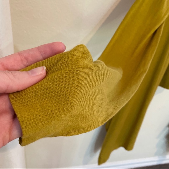 BCBGMaxAzria Mustard Yellow Asymmetrical Cardigan - Picture 6 of 9